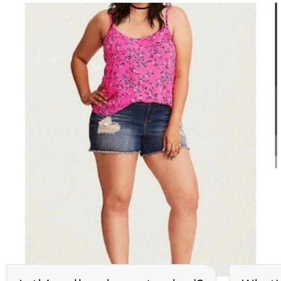 Like New Torrid 2x Lace Up Back Tank top - Picture 2 of 5